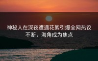 神秘人在深夜遭遇花絮引爆全网热议不断，海角成为焦点